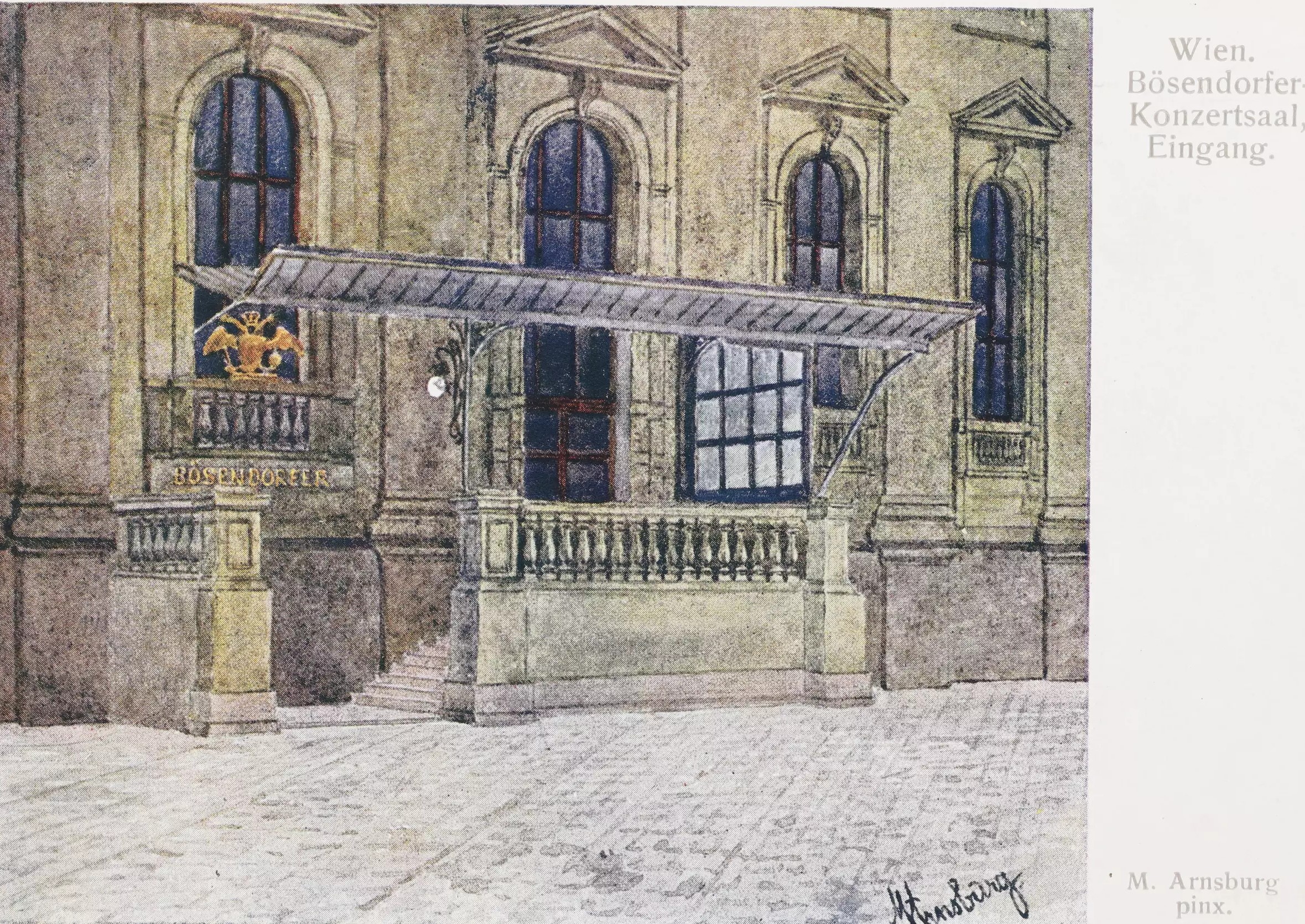 Picture postcard showing the former Bösendorfer Hall in Vienna.