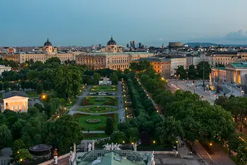 View at Ringstrasse and Parliament