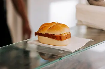 Leberkäse sandwich (Austrian specialty)