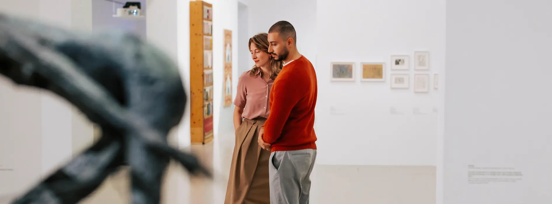 Visitors of an exhibition at the mumok - Museum of Modern Art