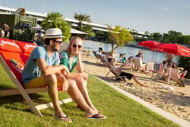 Copa Beach loungers on the beach