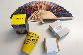 Strauss fan, Strauss soap and Strauss espresso cup