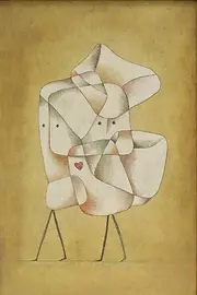 Painting by Paul Klee, Siblings, 1930