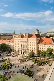 Roof terrace on the Leopold Museum in the MuseumsQuartier, Vienna