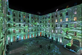 Museum of Change, courtyard with installations