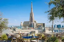 Sky Bar Steffel, with a view of St. Stephen's Cathedral