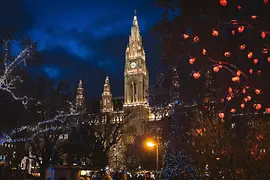 Tree of hearts in front of Vienna’s City Hall